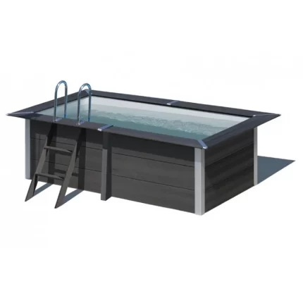 Piscina de fabricación ecológica en composite a base de madera y resina plástica