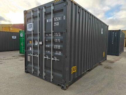 Nuevo contenedor/20′ (6 metros)/20'DD con puertas adicionales/Contenedor marítimo 20HCDD MIIU5252410 – TALLIN (bajo pedido) gris oscuro